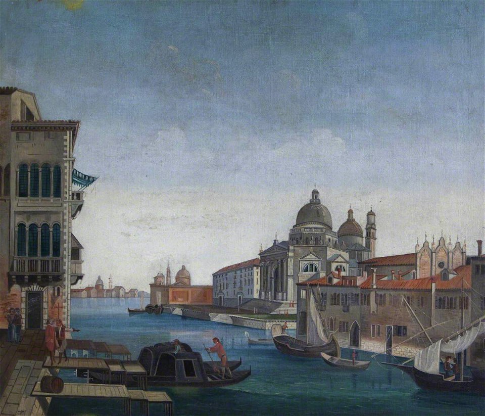 Canaletto (1697-1768) (imitator of) - The Entrance to the Grand Canal, Looking East, with Santa Maria della Salute, Venice - 1401114 - National Trust