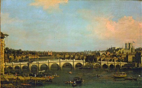 'Westminster Bridge' by Canaletto, oil on canvas