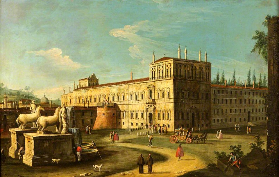 Canaletto (1697-1768) (imitator of) - Monte Cavallo and the Quirinal Palace, Rome - 609056 - National Trust