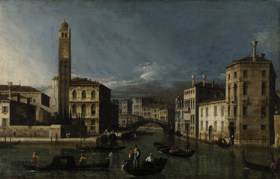Canaletto (Giovanni Antonio Canal) - Grand Canal, San Geremia and the Entrance to the Cannaregio - BF831 - Barnes Foundation