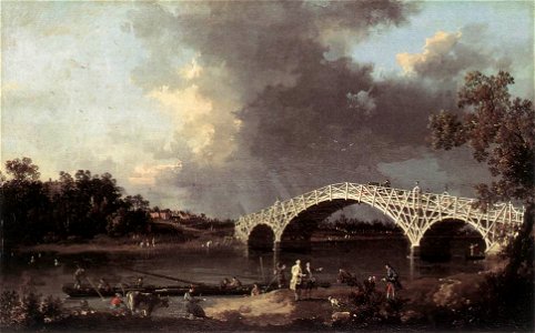 Giovanni Antonio Canal, il Canaletto - Old Walton Bridge - WGA03957