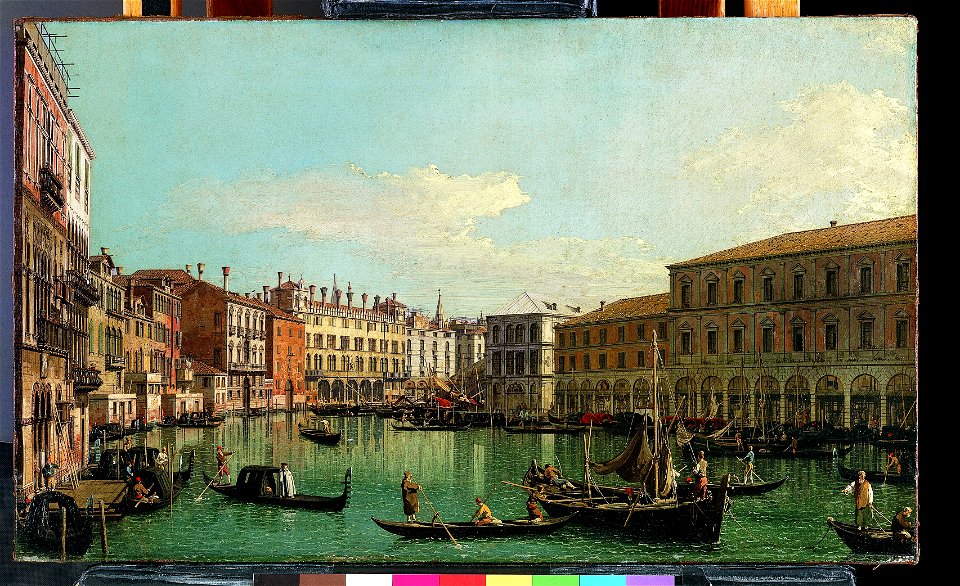 Canaletto (Giovanni Antonio Canal) - The Grand Canal, Venice, Looking South toward the Rialto Bridge - 2019.141.2 - Metropolitan Museum of Art