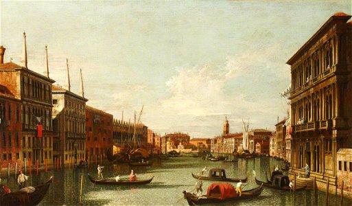 Canaletto (1697-1768) (studio of) - The Grand Canal with the Rialto and the Palazzo Vendramin-Calergi, Venice - 137380 - National Trust