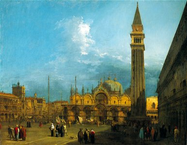 Canaletto (Venice 1697-Venice 1768) - Piazza San Marco looking East towards the Basilica and the Campanile - RCIN 405934 - Royal Collection