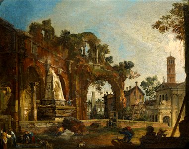 Canaletto (Venice 1697-Venice 1768) - Rome, A Caprice View with Ruins Based on the Forum - RCIN 400568 - Royal Collection