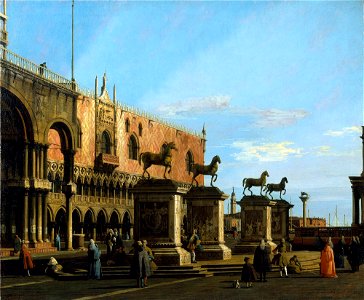 Canaletto (Venice 1697-Venice 1768) - Capriccio View of the Piazzetta with the Horses of San Marco - RCIN 404414 - Royal Collection