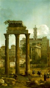 Canaletto (Venice 1697-Venice 1768) - Ruins of the Forum looking towards the Capitol - RCIN 400714 - Royal Collection