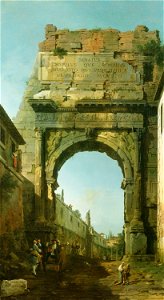 Canaletto (Venice 1697-Venice 1768) - The Arch of Titus - RCIN 401002 - Royal Collection