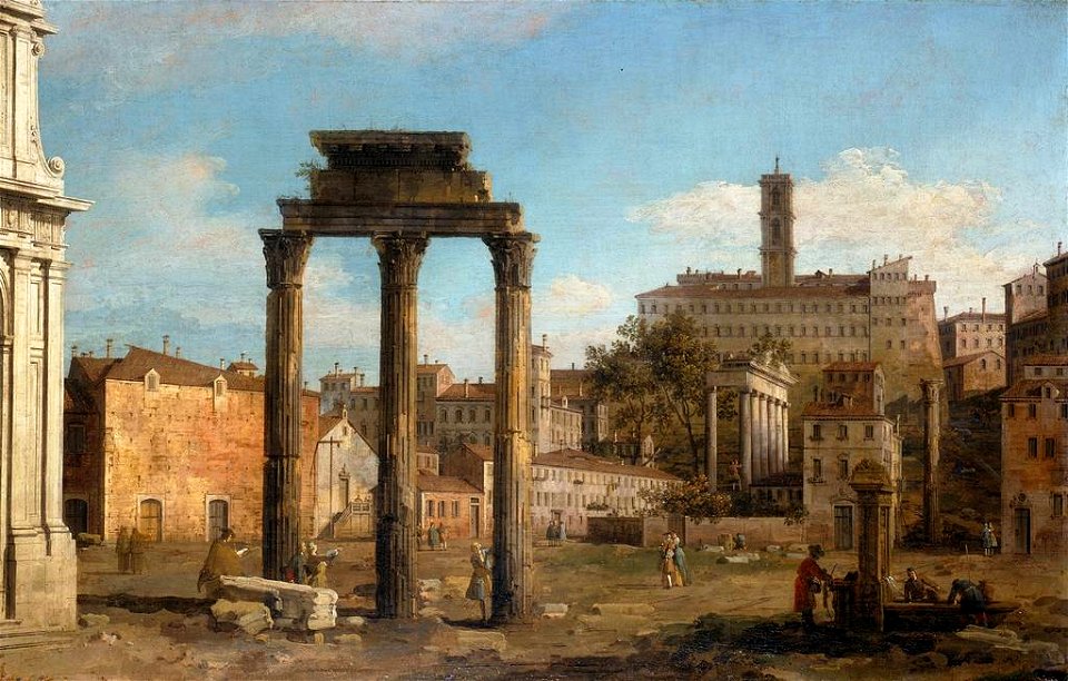 Canaletto (Venice 1697-Venice 1768) - Rome, Ruins of the Forum, Looking Towards the Capitol - RCIN 409047 - Royal Collection