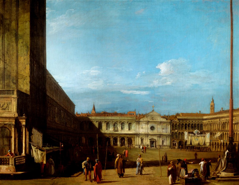 Canaletto (Venice 1697-Venice 1768) - Piazza San Marco looking West towards San Geminiano - RCIN 405935 - Royal Collection