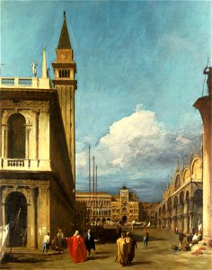 Canaletto (Venice 1697-Venice 1768) - The Piazzetta looking North towards the Torre dell’Orologio - RCIN 405074 - Royal Collection