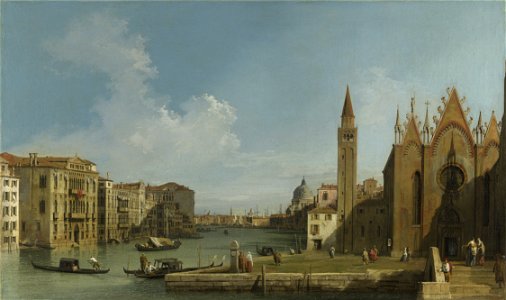 Canaletto (Venice 1697-Venice 1768) - The Grand Canal looking East from the Carità towards the Bacino - RCIN 400523 - Royal Collection