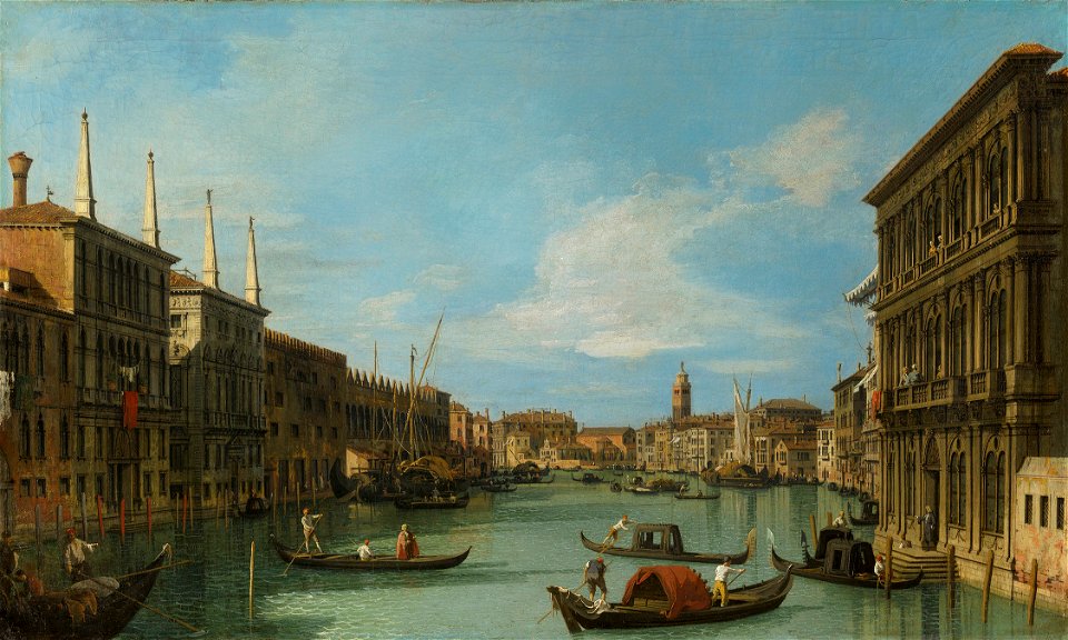 Canaletto (Venice 1697-Venice 1768) - The Grand Canal looking West from Palazzo Vendramin-Calergi towards San Geremia - RCIN 406982 - Royal Collection
