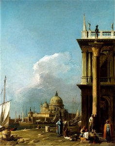 Canaletto (Venice 1697-Venice 1768) - The Piazzetta looking towards Santa Maria della Salute - RCIN 405073 - Royal Collection