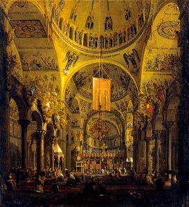 Canaletto (Venice 1697-Venice 1768) - The Nave of San Marco looking East - RCIN 400575 - Royal Collection