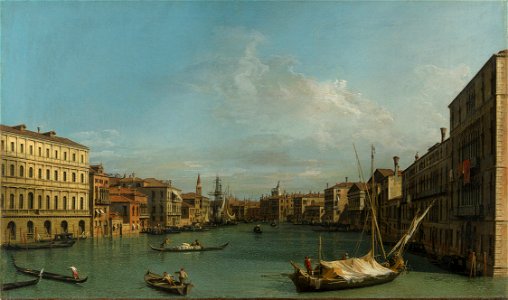 Canaletto (Venice 1697-Venice 1768) - The Grand Canal looking South from Ca’ Foscari to the Carità - RCIN 401404 - Royal Collection