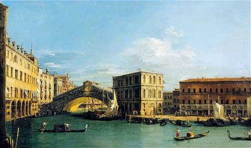 Canaletto (Venice 1697-Venice 1768) - The Rialto Bridge from the North - RCIN 400668 - Royal Collection