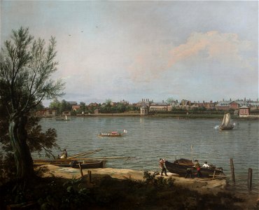 Canaletto - Chelsea from the Thames at Battersea Reach, 1751