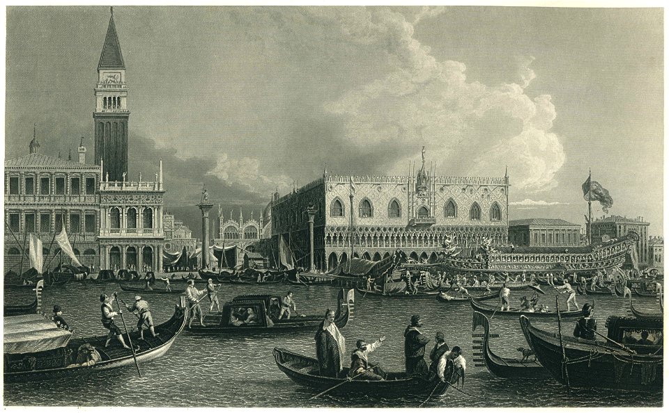 Canaletto - Le Bucentaure - Steel Engraving