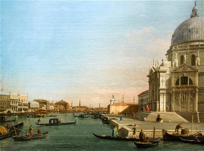 Canaletto - Entrada do Grande Canal, vendo-se a Igreja de Santa Maria da Saúde, Veneza