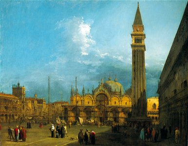 Canaletto - Piazza San Marco looking East towards the Basilica and the Campanile c.1723-4