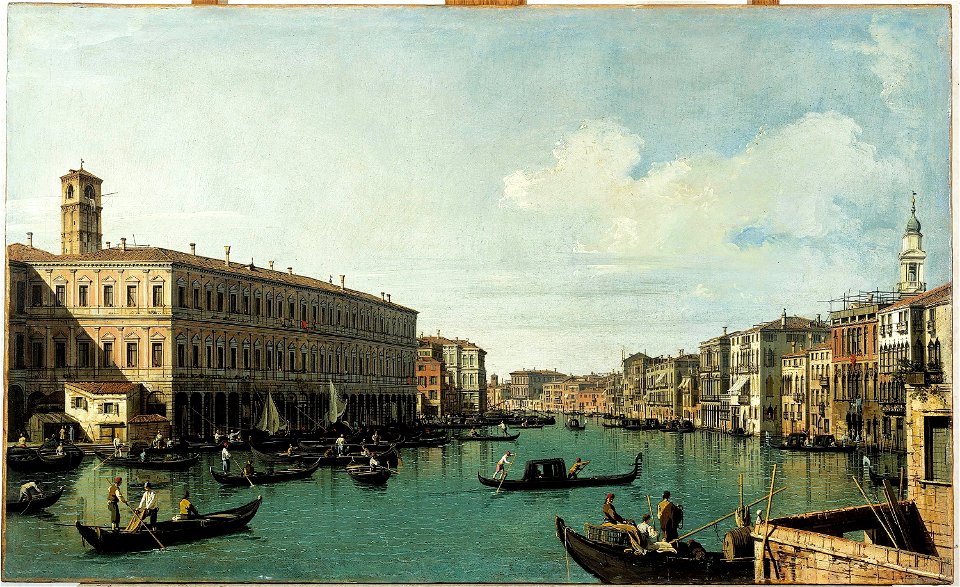 Canaletto - Le Grand Canal au pont du Rialto