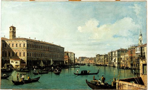 Canaletto - Le Grand Canal au pont du Rialto