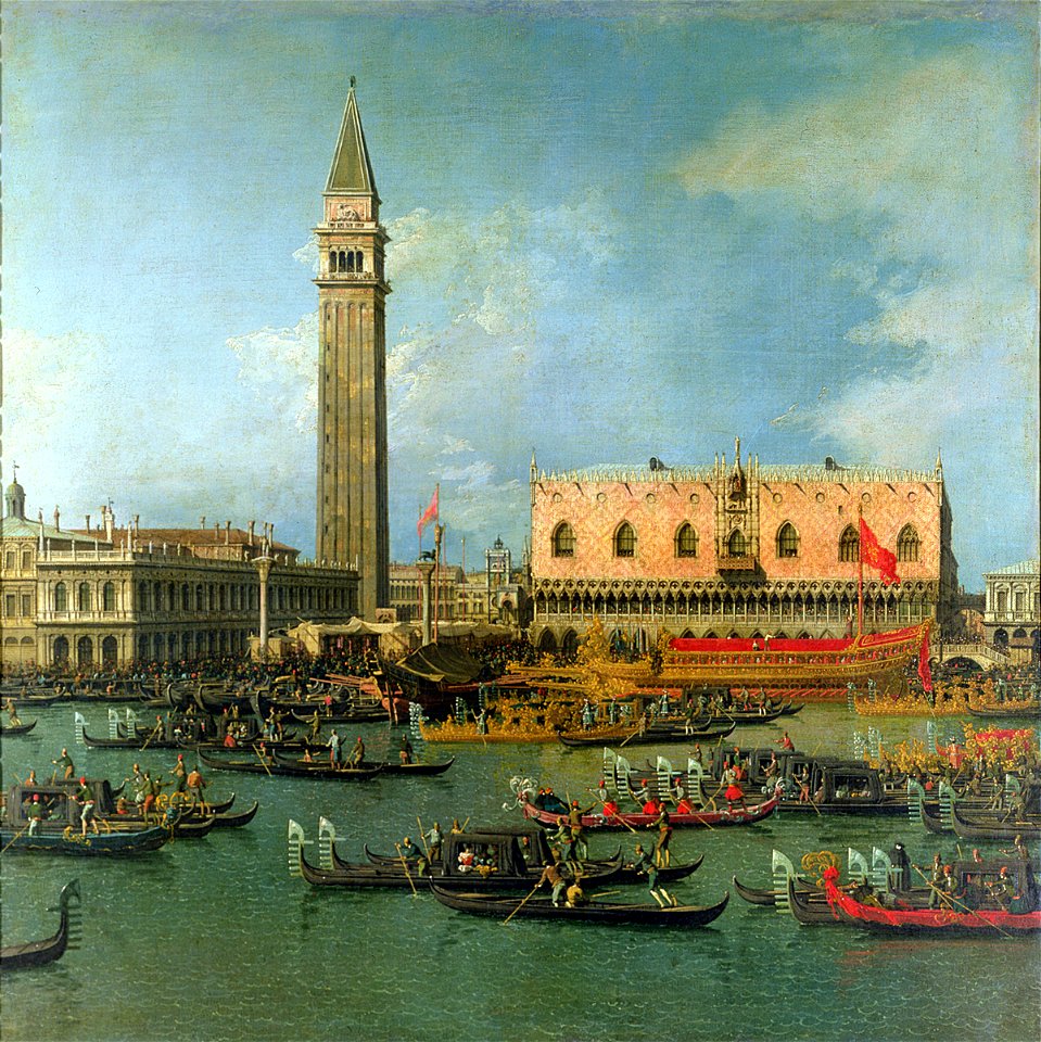 Canaletto - The Bucentaur Returning to the Molo on Ascension Day - Holkham Hall