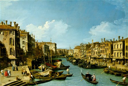 Canaletto - The Grand Canal near the Rialto Bridge, Venice - 55.103 - Museum of Fine Arts