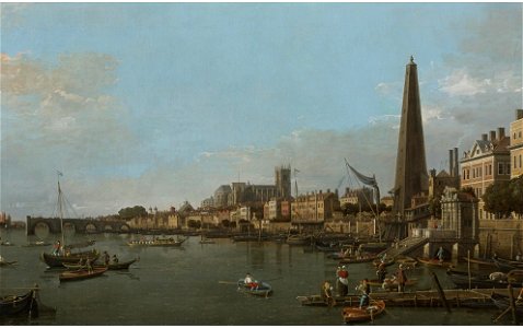 Canaletto - The City of Westminster from River Thames near the York Water Gate