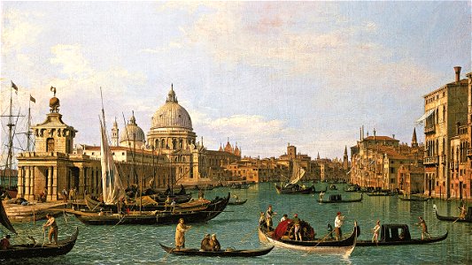 Canaletto - The Entrance to the Canal Grande at the Punta della Dogana and the Santa Maria della Salute Woburn