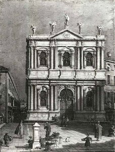Canaletto - Veduta di Venezia con la Scuola Grande di S. Teodoro, V. Frascione