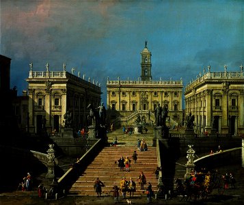 Canaletto - The Piazza del Campidoglio and the Cordonata