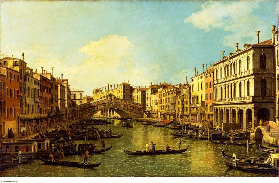 Canaletto - Venice the Grand Canal from the Palazzo Dolfin-Manin to the Rialto Bridge, c. 1740 - 1750