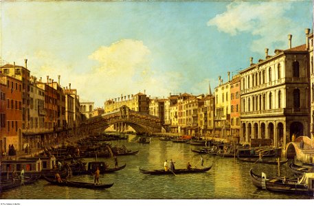 Canaletto - Venice the Grand Canal from the Palazzo Dolfin-Manin to the Rialto Bridge, c. 1740 - 1750