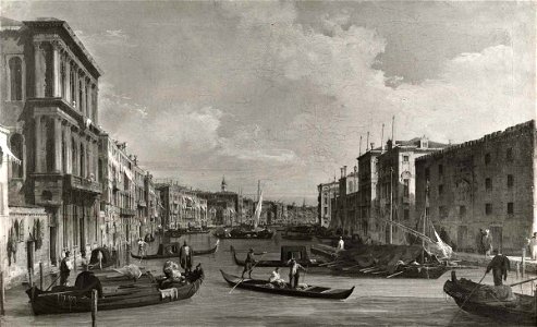 Canaletto - Veduta di Venezia con il Canal Grande da palazzo Vendramin-Calergi a palazzo Michiel dalle Colonne, Collezione Borletti
