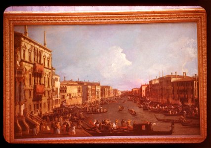 Canaletto - View on the Grand Canal from the Palazzo Balbi to the Bridge of Rialto, during a Regatta