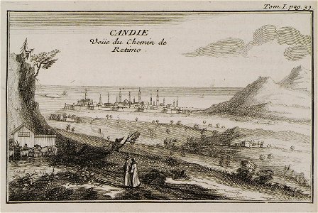 Candie Veue du Chemin de Retimo - Tournefort Joseph Pitton De - 1717