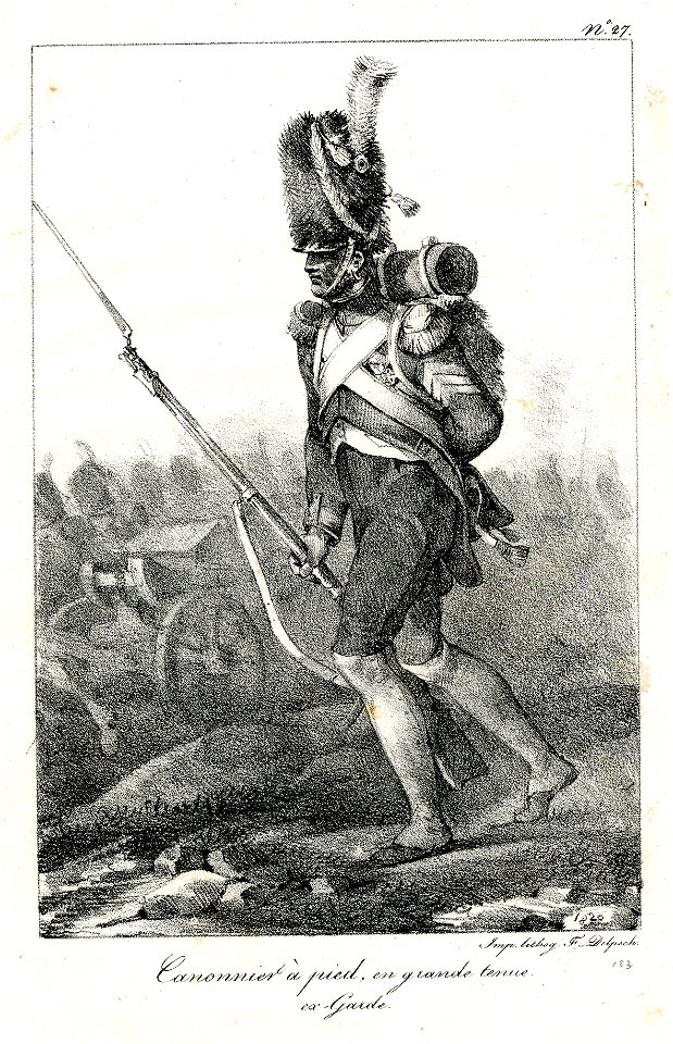 Cannonier à pied, en grande tenue, ex-Garde (BM 1855,0414.101)
