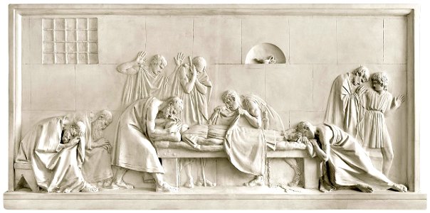 Canova - Critone chiude gli occhi a Socrate