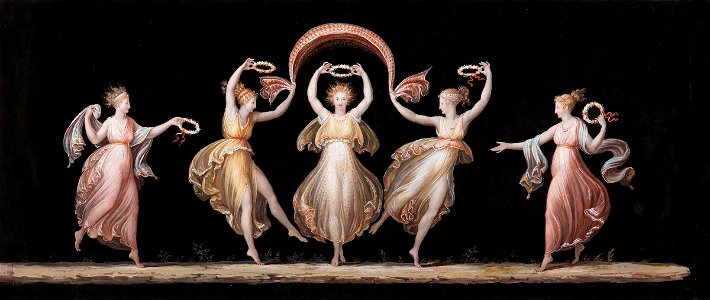 Canova - Five dancers with veil and crowns, 1798-1799