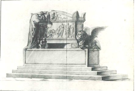 Canova - Progetto per un monumento a Tiziano - Penna, inchiostro seppia, acquarello su carta, Cl. III n. 8134