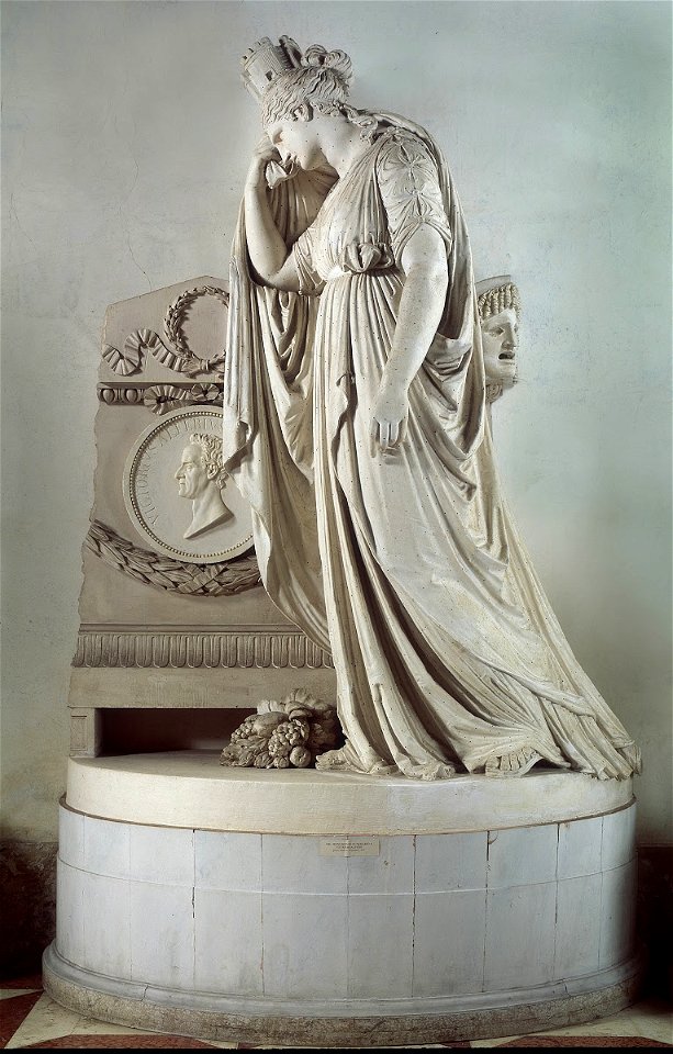Canova - Monument to Vittorio Alfieri - partial plaster model, 1806