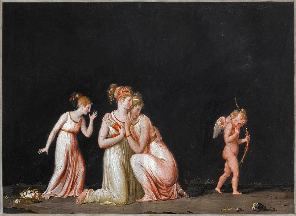 Canova - Three nymphs steal the quiver from Love, 1799