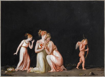 Canova - Three nymphs steal the quiver from Love, 1799