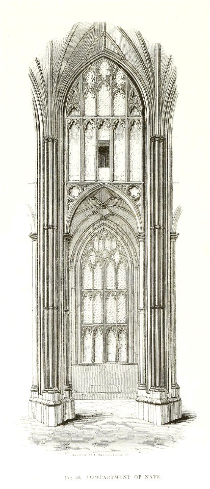 Canterbury Cathedral Compartment of Nave Willis 1845 (cropped)