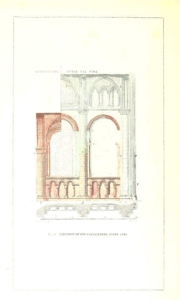 Canterbury Cathedral Compartment of North Aisle Willis 1845