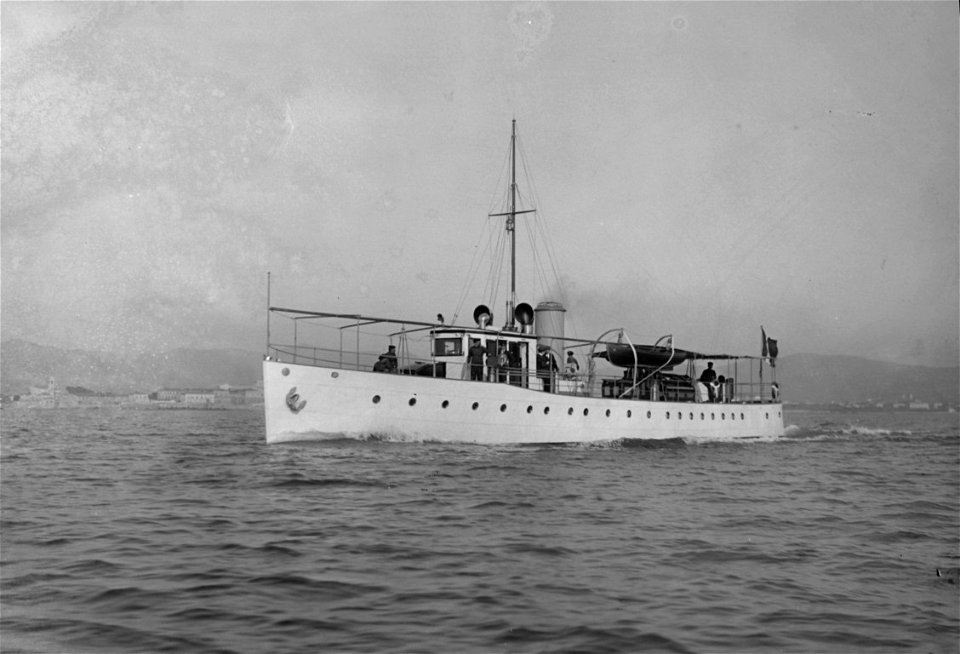 Cantieri navali Luigi Orlando, yacht Makook III in navigazione, Livorno 1914 - san dl SAN IMG-00001350