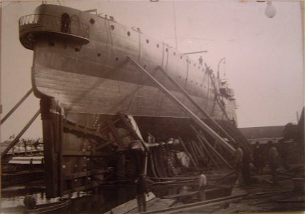 Cantiere navale Luigi Orlando, incrociatore in costruzione, 1911 - san dl SAN IMG-00001375