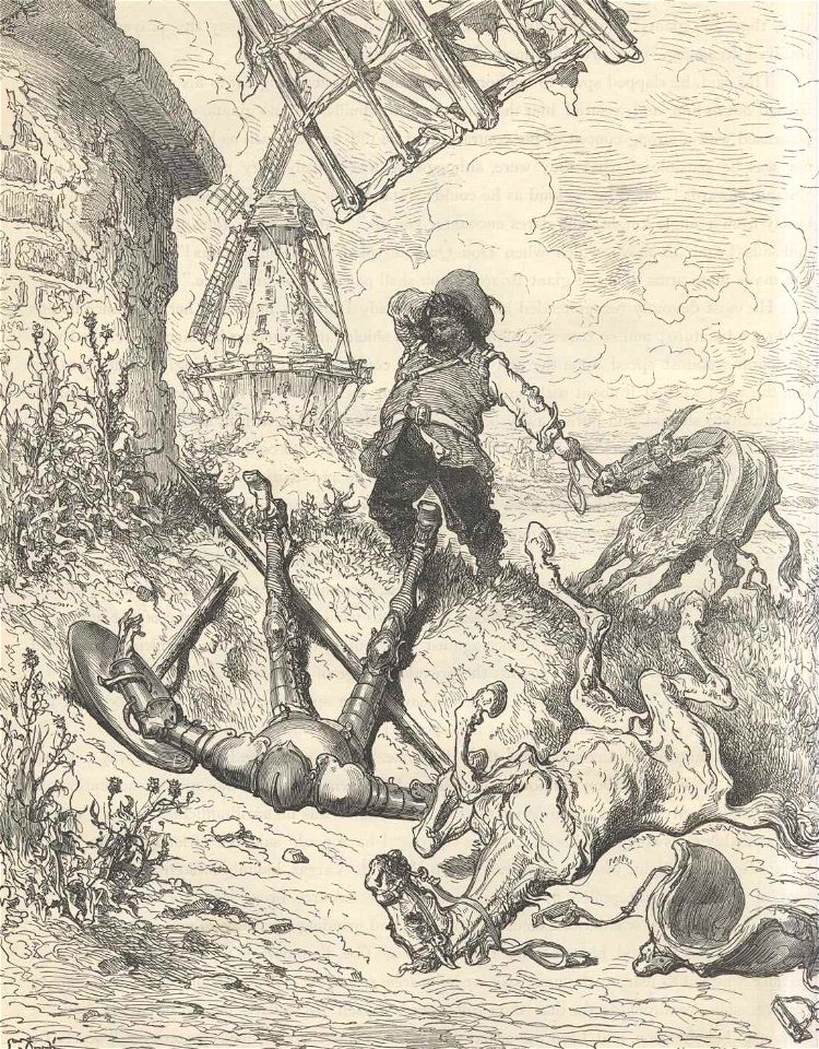 Cap VIII Dom Quixote caido Gustave Doré